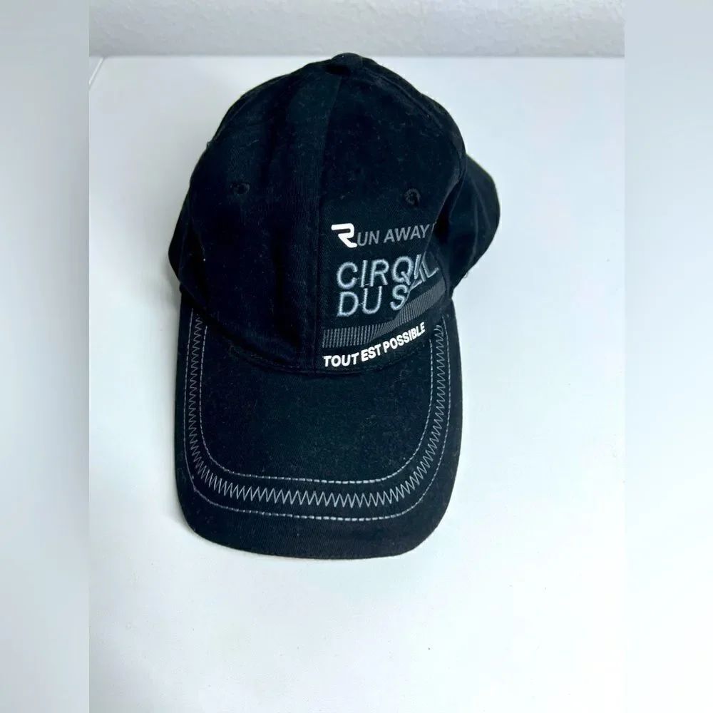 Rare Cirque du Soleil Black Baseball Cap Adult Size